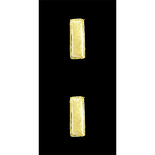 Marine Corps Embroidered Rank: Second Lieutenant