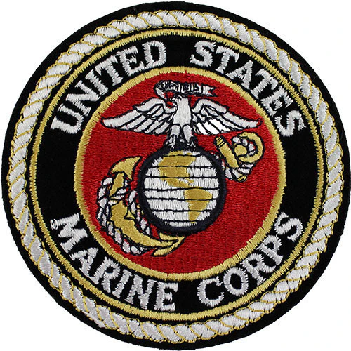 Marine Corps Shoulder Patch: Globe and Anchor - black, 4".