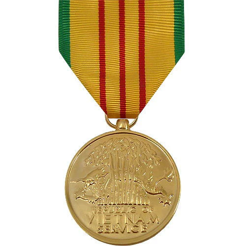 Full Size Medal: Vietnam Service - 24k Gold Plated