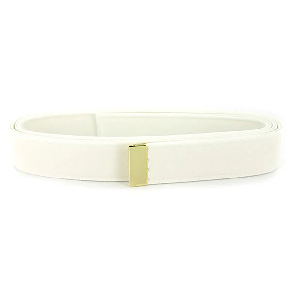 Navy Belt: White CNT with 24k Gold Tip - male
