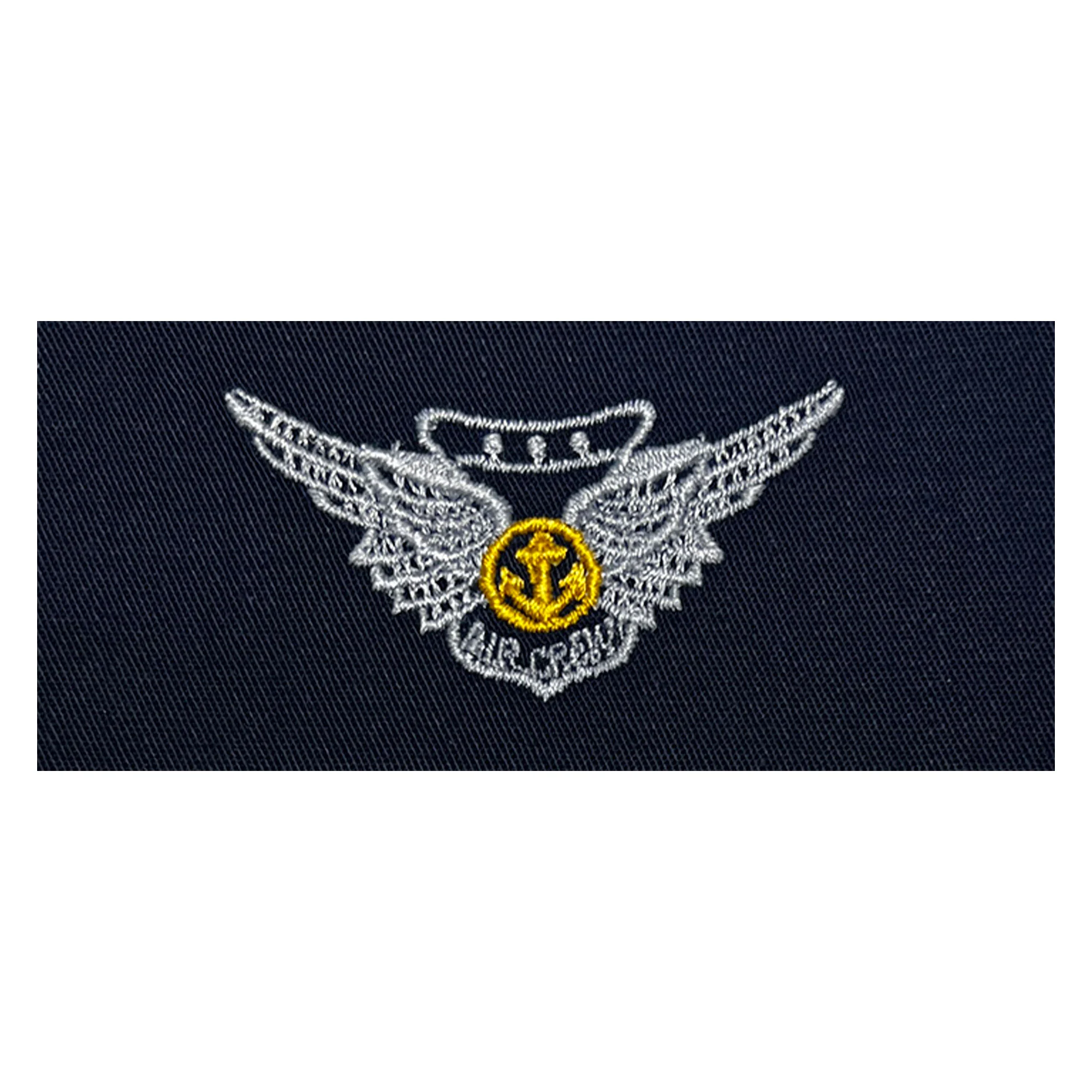 Navy Embroidered Badge: Combat Aircrew - embroidered on coverall